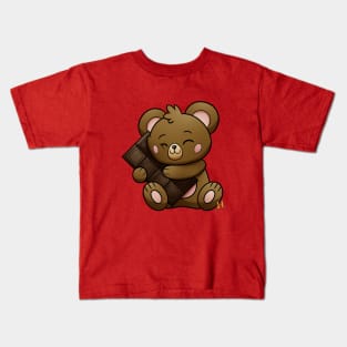 sweet dark chocolate teddy Kids T-Shirt